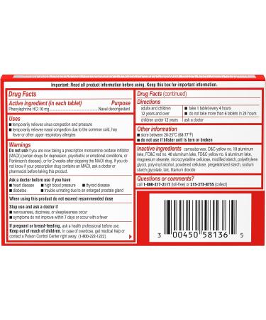 Sudafed PE Maximum Strength Non-Drowsy Decongestant Tablets - 36 ct | Effective Sinus Congestion Relief | International Shipping Available - Buy Online on GoSupps.com
