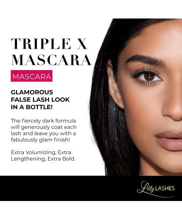 Lilly Lashes Triple X Black Mascara - Lengthening & Volumizing Liquid Lash Extensions - Buy Online on GoSupps.com
