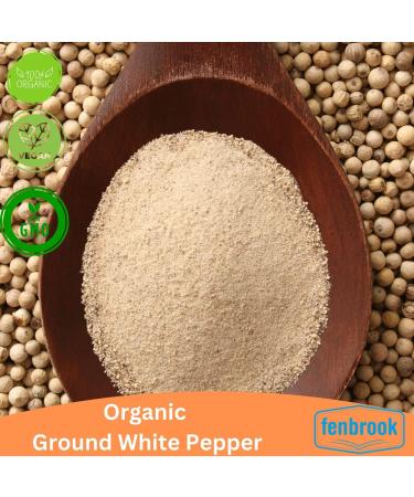Certified Organic Ground White Pepper 100g - Fenbrook Organic | Shop Now - Buy Online on GoSupps.com