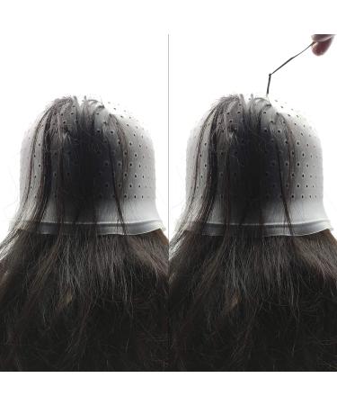 Losaria Highlighting Cap Frosting Tipping for Hair Dyeing - White, Reusable DIY Kit - Buy Online on GoSupps.com
