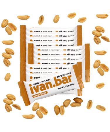 Protein Packed Energy Snack Bar | Provides Healthy Energy | Vegan, All Natural Ingredients | Soy, Dairy & Gluten Free (2.5 Ounce (Pack of 12 Bars), Peanut Butter)