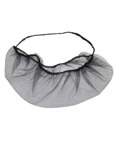 ELEGANTLIFE 300 Pieces Disposable Nylon Honeycomb Royal Beard Protector nets Latex Free (Black)