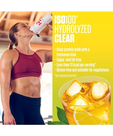 Dymatize ISO 100 Hydrolized Clear Lemon Ice Tea 900g Clear Whey Protein Hydrolysate + Isolate Powder - Buy Online on GoSupps.com