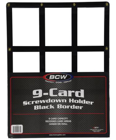 BCW 1-9CS-B 9 Card Screwdown Holder - Black Border 1 Pack