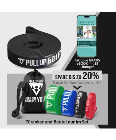 Buy Pullup & DIP Fitness Straps - Resistance Tapes Set with Bag & Guide for Calisthenics - Affordable Pull-Up Bands (Black) - International Shipping Available! - Buy Online on GoSupps.com