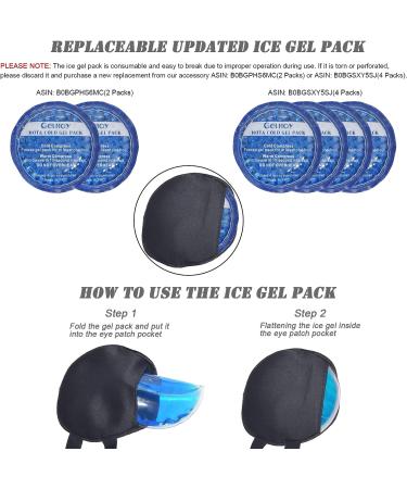 GELMAY Silk Ice Eye Patch for Strabismus Lazy Puffy Eyes - Hot Cold Compress | Medical Grade Post-Surgery Pirate Eye Cover - Adult Kid (Black) - Buy Online on GoSupps.com