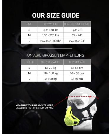 Phantom Athletics Training Mask - Enhance Endurance & Performance | Neon M - International Shipping Available - Buy Online on GoSupps.com