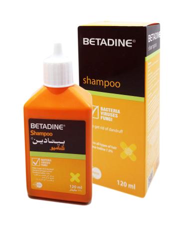 BETADINE Shampoo Dandruff Scalp Care for All Hair Types (1 Pack / 120 ml)