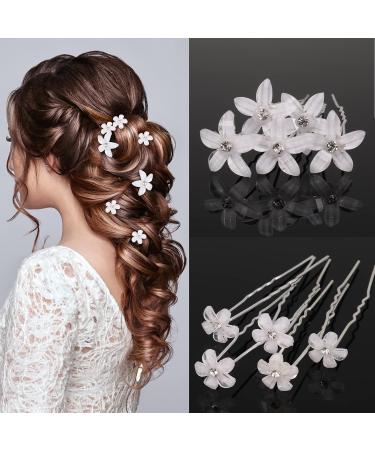 AUXSOUL Bridal Hair Pins - Crystal Pearl U-Shaped Diamond Clips for Wedding - 30Pcs (6 Styles) - Buy Online on GoSupps.com