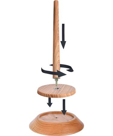 BarvA Big Wood Yarn Holder Set - Metal Twirling Lazy Susan Stand for Crocheting & Sewing - Wool Cord Organizer & Storage for Knitting Embroidery Thread - Crochet Accessories Included - Buy Online on GoSupps.com
