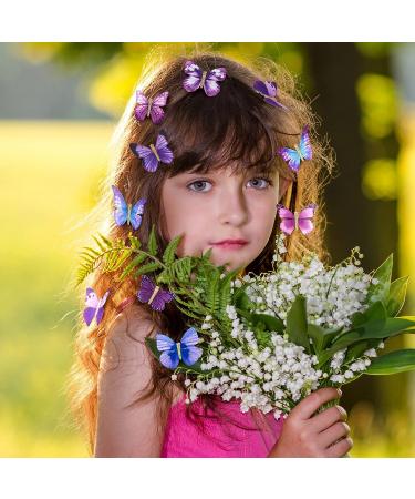 DEEKA 16 PCS Small Butterfly Hair Clips - Colorful Handmade 90s Barrettes for Women & Girls (Purple) - Buy Online on GoSupps.com