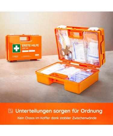 First Aid Suitcase with Paving Dispenser & Accessories - DIN 13157:2021 Compliant | Best-Time Box Company - Buy Online on GoSupps.com
