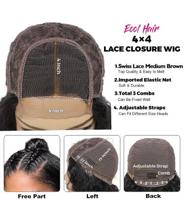 10 Inch Brazilian Virgin Human Hair 4x4 Glueless Bob Wig for Black Women - Pre Plucked, 150% Density, Straight Closure - Natural Color - Buy Online on GoSupps.com