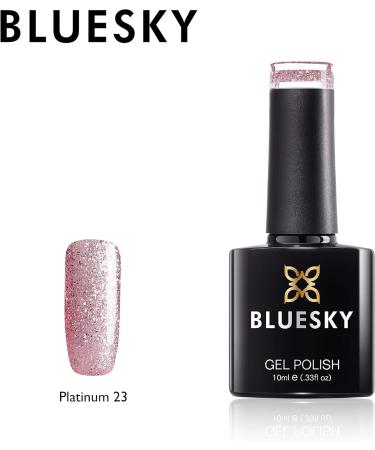 Bluesky Nail Gel Polish PINK GLITTER PLATINUM 23 LIGHT PINK/LILAC HOLOGRAPHIC Glitter UV LED Soak Off 10ml - Buy Online on GoSupps.com