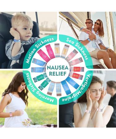 Nausea Relief Bands for Motion Sickness - 2 Pairs Sea Sickness Wristbands for Adults & Kids - Anti Nausea Bracelets for Pregnancy & Travel - Buy Online on GoSupps.com