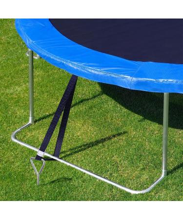 High Wind Galvanized Steel Trampoline Anchors Kit - 4Pcs, 15.8inch Ground Anchors for 15ft, 14ft, 12ft, 10ft Trampoline - Heavy Duty Accessories - Buy Online on GoSupps.com