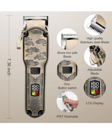 Hatteker Hair Clipper for Men - Waterproof Electric Trimmer Cordless Shaving Kit & Nose Hair Trimmer - Perfect Birthday Gift for Dad - Buy Online on GoSupps.com