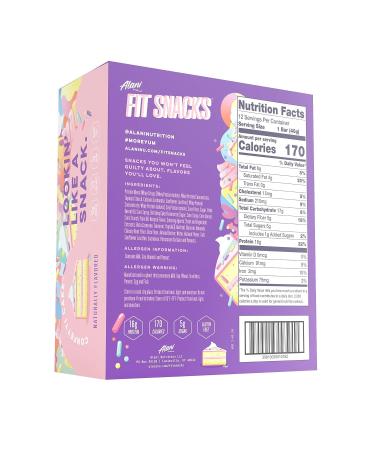 Alani Nu Confetti Cake Protein Bar | 16g Protein | Low-Sugar, Low-Carb & Gluten-Free | 12 Servings - Buy Online on GoSupps.com