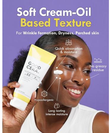 HOLIKA HOLIKA Good Cera Super Ceramide Oil Cream 6.76 fl oz | Best Ceramide Moisturizer for Dry Skin | Hydrating Face & Body Lotion for Men & Women - Buy Online on GoSupps.com