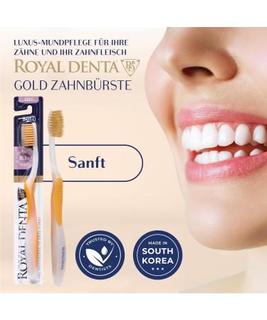 Royal Denta Nano Gold Toothbrush - Soft Yellow | Premium Oral Care for a Brighter Smile | International Shipping Available - Buy Online on GoSupps.com