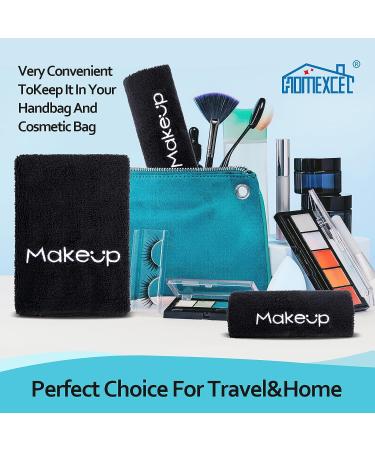 HOMEXCEL Makeup Remover Cloth 6 Pack - Premium Washable Soft 13x13 Inch Towels for All Skin Types - Quick Dry Microfiber Face Towels - Black (6 Count) - Buy Online on GoSupps.com