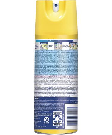 Lysol Disinfectant Spray 12.5oz - Lemon Breeze Scent | Sanitizing & Antibacterial Spray for Home | Kills Germs & Eliminates Odors - Buy Online on GoSupps.com