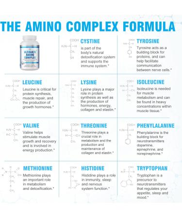 Ultimate Amino Complex Powder - 30 Servings All 9 Essential Amino Acids Vegan Non-GMO Berry Flavor Energy & Recovery Supplement - Buy Online on GoSupps.com