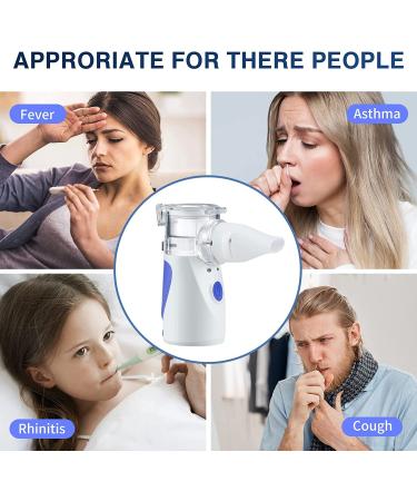 Portable Ultrasonic Mesh Nebulizer for Adults & Kids - Home Daily Use Steam Inhaler for Breathing Problems - Buy Online on GoSupps.com