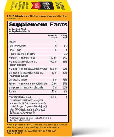 AirBorne Vitamin C Citrus Chewable Tablets - 64 Count | Boost Immunity & Fresh Flavor - Buy Online on GoSupps.com