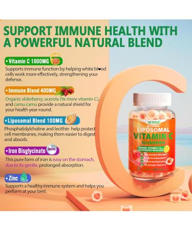 NEVISS Liposomal Vitamin C 1000mg Gummies & Probiotics for Kids Teen + Veggie & Fruit Fiber Gummies - Buy Online on GoSupps.com