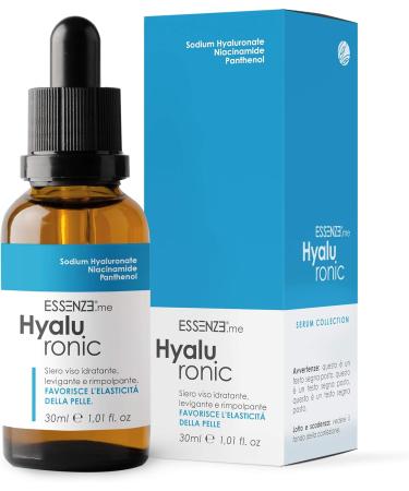 Pure Hyaluronic Acid Face Serum Anti-Wrinkle Plumping Effect with Niacinamide + Provitamin B5 Concentrated Moisturizing Formula Also for Eye Contour | Hyaluronic Essences 30 ml - Buy Online on GoSupps.com