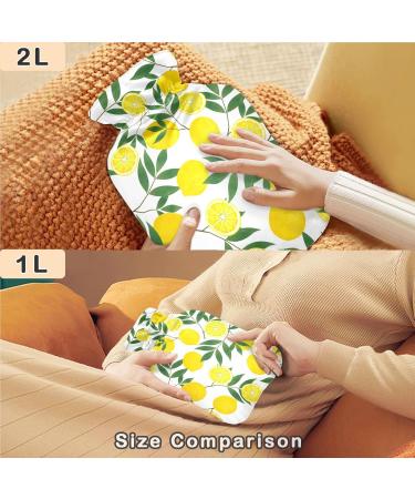 Buy Naanle Yellow Lemon Hot Water Bottle - 1L Transparent Design for Pain Relief Bed Warmth & Cold Therapy | Summer Essential - Buy Online on GoSupps.com