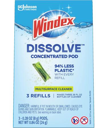 Windex Dissolve Concentrated Pods - 3 Pack Multi-Surface Cleaner Refill Pods - Buy Online on GoSupps.com
