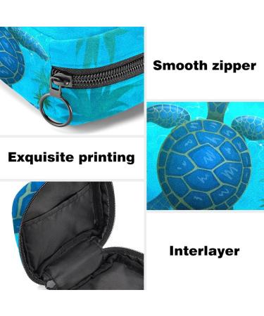 Buy Blue Sea Turtle Sanitary Napkin Storage Bag | Portable Period Bag for Women & Teens | Menstrual Cup Pocket & Breastfeeding Holder - Buy Online on GoSupps.com