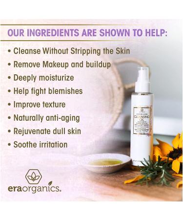 Era Organics Facial Cleansing Oil Makeup Remover with Organic Argan Oil & Jojoba Oil - Buy Online on GoSupps.com