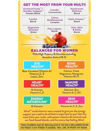 Nature's Way Alive Women Ultra Potency Multivitamin Cruelty Free Environmentally Friendly 60 Tablets (Pack of 1) - Buy Online on GoSupps.com