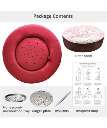 Premium Moxibustion Seat Cushion Set - 54 Pieces with Bugword/Wermholz Stickers & Ginger Plate for Optimal Moxa Treatment - International Shipping Available - Buy Online on GoSupps.com