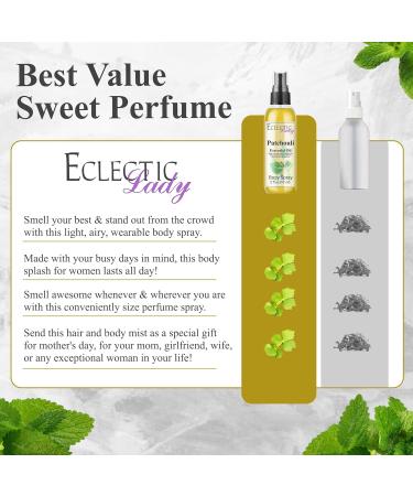 Body Spray for Women 2 Oz Patchouli Essential Oil Body Mist with Long-Lasting Fragrance Earthy & Clean Scent Reminiscent of the 1960s & 70s Light Subtle Perfume with Wood Notes 100% Paraben Free Regular Strength 2 Fluid Ounces - Buy Online on GoSupps.com