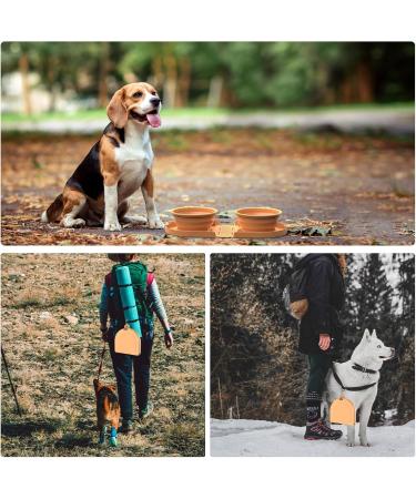 Tokayife Foldable Dog Bowl - 2-in-1 Travel Water & Food Bowl with Carabiners - Double Bowl Design in Orange - Perfect for Indoor & Outdoor Use - Buy Online on GoSupps.com
