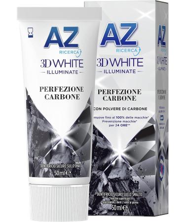 Az Ricerca 3D White Perfection Charcoal Toothpaste - Professional Whitening Deep Cleaning & Stain Removal - 50ml - Buy Online on GoSupps.com