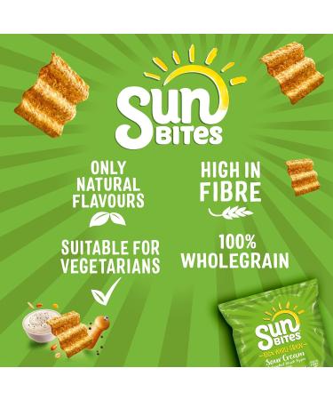 Walkers Sunbites Sour Cream & Black Pepper Multipack Crisps 6x25g | Suitable for vegetarians | Made with 100% wholegrains and 100% natural flavourings | High in Fibre - Buy Online on GoSupps.com