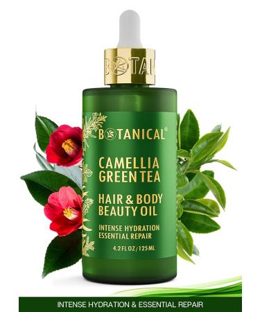 Botanical Nourishing Oil for Body & Hair | Organic Camellia & Green Tea | Pure Natural Skincare | 4.2 fl oz - Buy Online on GoSupps.com