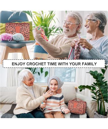 Aeelike Crochet Starter Kit for Beginners - 59pcs with Yarn, Hooks, Needles, and Storage Case - Ideal Crochet Gift - Leopard Print - Buy Online on GoSupps.com