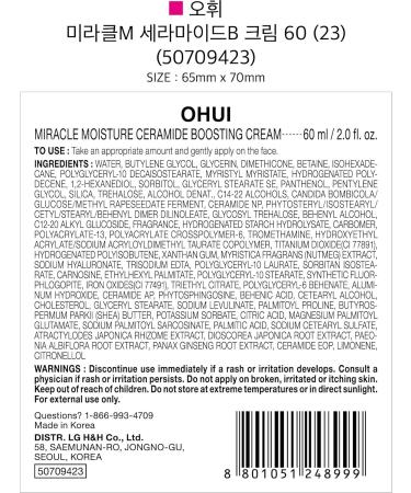 O HUI Miracle Moisture Ceramide Boosting Cream | 24-Hour Hydration | Korean Moisturizer for All Skin Types | Achieve Glass Skin with Ceramides & Shea Butter - Buy Online on GoSupps.com