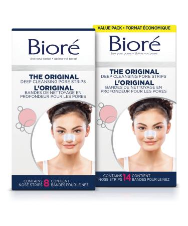 Bior Original Deep Cleansing Pore Strips Nose Strips for Instant Pore Unclogging and Blackhead Removal Dermatologist Tested Oil Free and Vegan Friendly