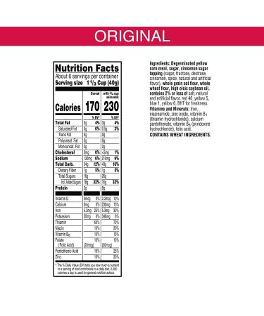 Kelloggs Cinnabon Cold Breakfast Cereal  7 Vitamins and Minerals  Kids Snacks  Original  8.7oz Box (1 Box) - Buy Online on GoSupps.com