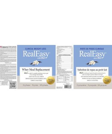 RealEasy with PGX Whey Protein Meal Replacement Vanilla Flavour 870 g with PGX 25 g of Protein per serving Helps You Feel Full Longer - Buy Online on GoSupps.com