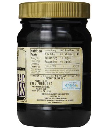 Golden Barrel Blackstrap Molasses 16 Oz. Wide Mouth - 2 Pack - Buy Online on GoSupps.com