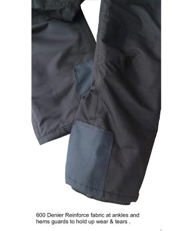 Acme Projects Insulated Snow Pants | Waterproof & Breathable | Zipper Pockets | Taped Seams | 10000mm/3000gm | Large Padded Black - Buy Online on GoSupps.com