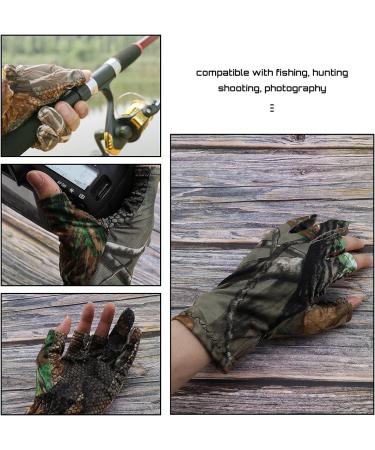 Emagentech XL Fingerless Fishing Gloves for Men - Anti-Slip Moisture-Absorbing Fast-Drying Camouflage Gloves for Hunting Kayak & Hiking - Buy Online on GoSupps.com